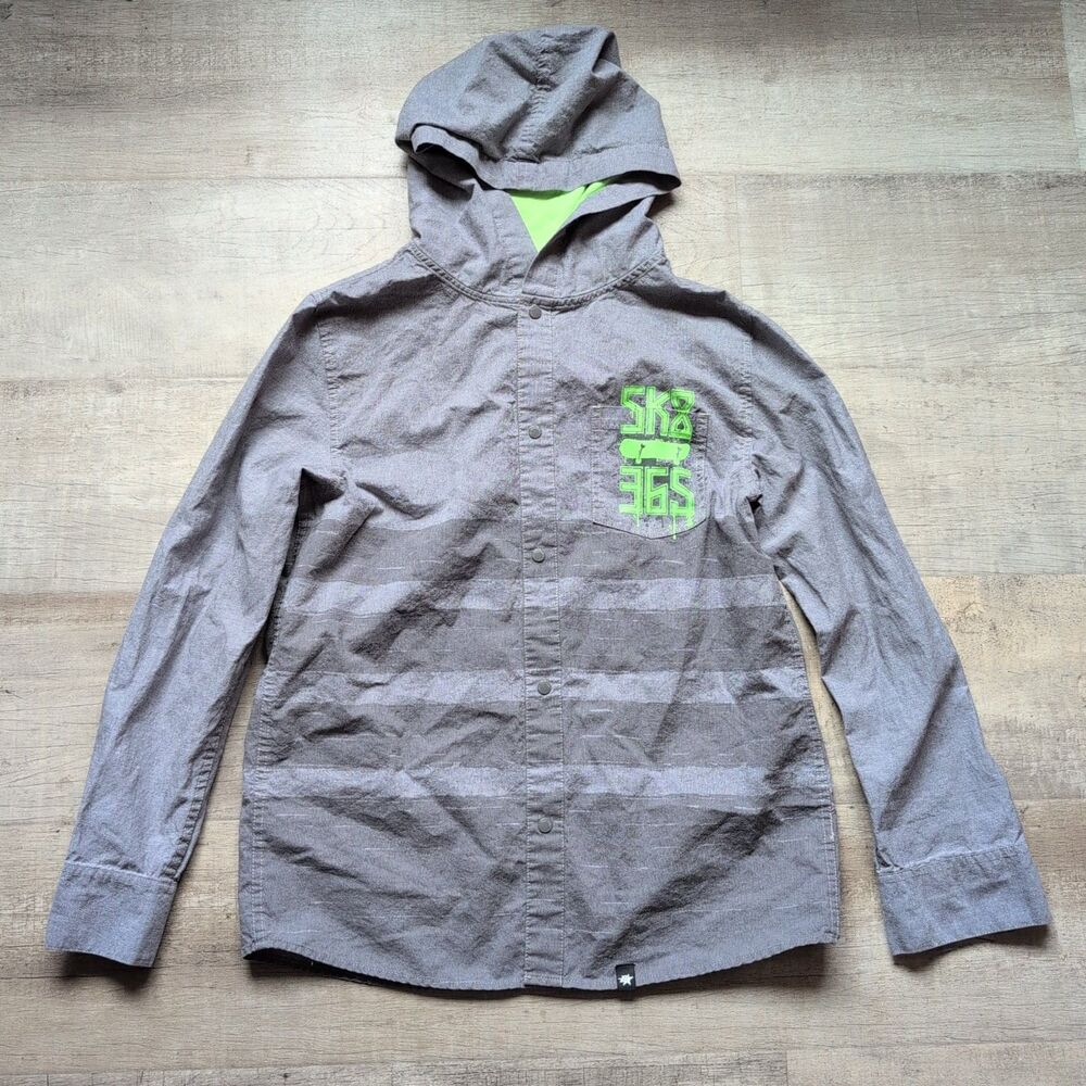 BROTHERS Boys SK8 365 Hoodie Shirt Jacket XL 14/16  Gray